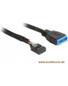 Delock kabel USB 2.0 płyta główna (F) > USB 3.0 płyta główna (M), 0.3m - nr 15