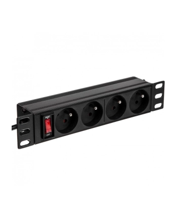 Netrack listwa zasilająca 10'' 1U, 230V/16A, 4xE, ALU
