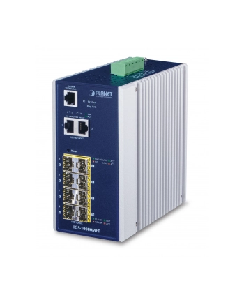PLANET IGS-10080MFT Switch przem. 8xSFP 2xGE zarz.