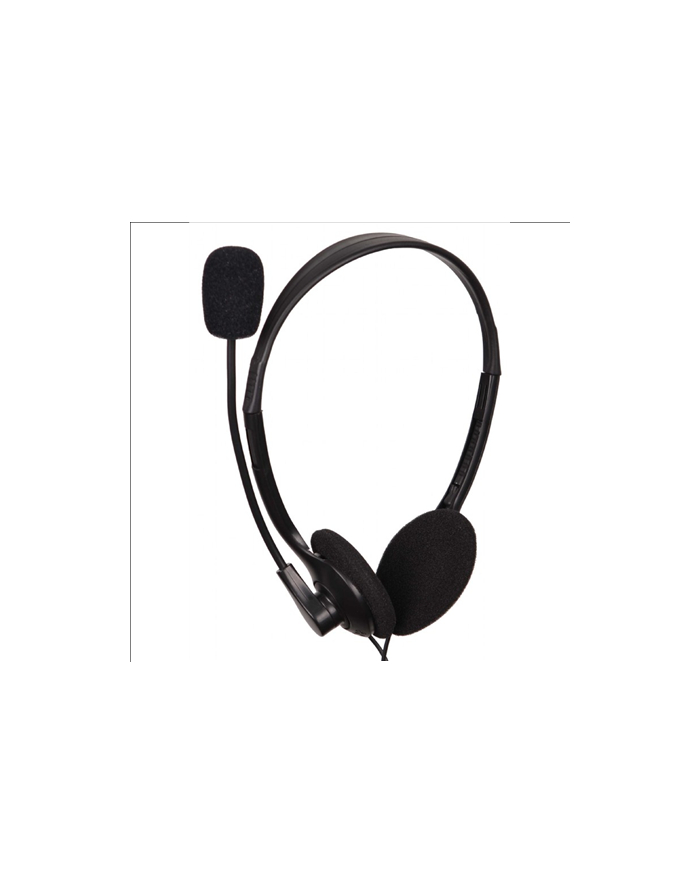 Gembird słuchawki stereofoniczne z mikrofonem i regulacją głośności, czarne główny