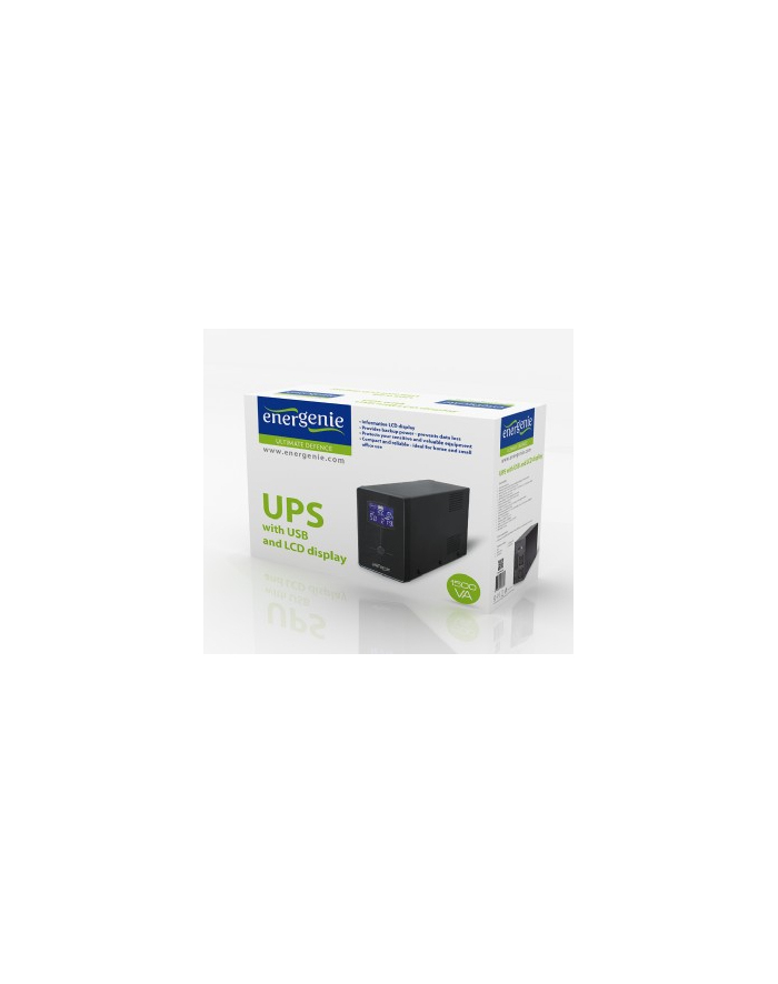 UPS Energenie-Gembird Line-Interactive,1500VA,3xIEC,2xSchuko 230V,USB,RJ11,LCD główny