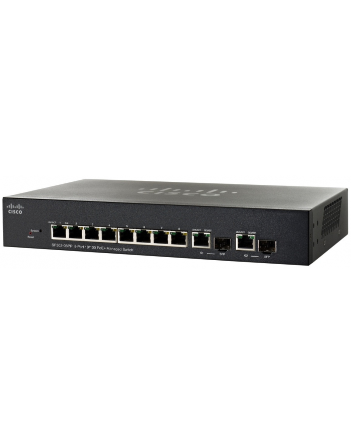 Cisco SF302-08PP 8-port 10/100 PoE+ Managed Switch główny