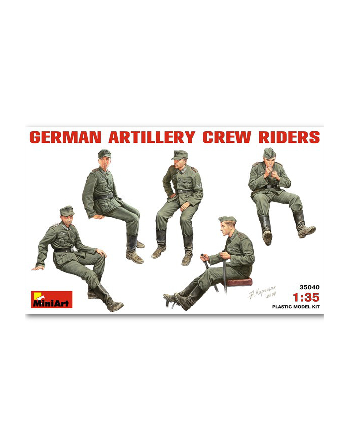 MINIART German Artillery crew riders główny