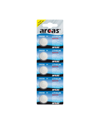 ARCAS Lithium Button celles 3V (CR2032), 5-pack
