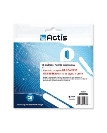 ACTIS ACS tusz do Canon PGI-525Bk (WITH CHIP) KC-525Bk