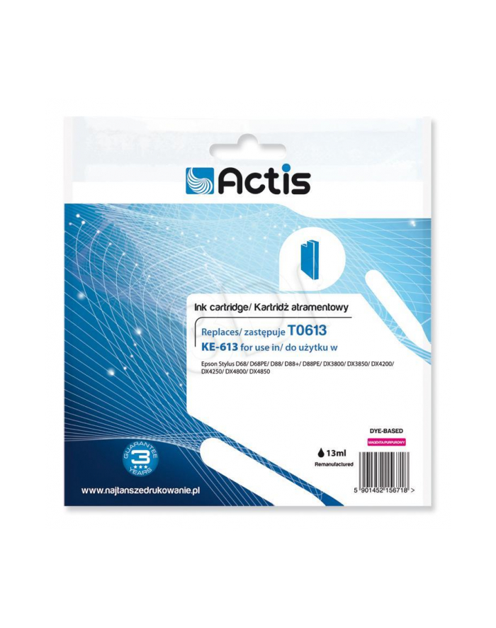 ACTIS ACS tusz Eps T0613 D68/D88/DX3800 Magenta KE-613 główny