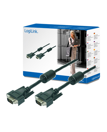 Kabel VGA 2x Ferryt 10m - LogiLink