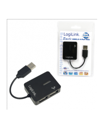 HUB USB 4 portowy ''Smile'' czarny - LogiLink