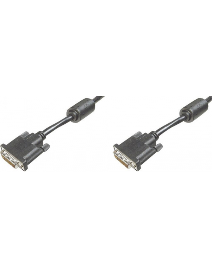 Kabel połączeniowy DVI-D(24+1) 2xferryt 5m czarny ASSMANN główny