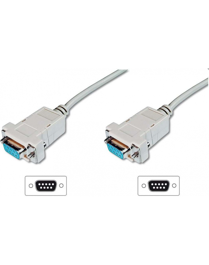 Kabel DSUB9 Ż/Ż Null-Modem (przeplot) 1,8m beżowy ASSMANN główny