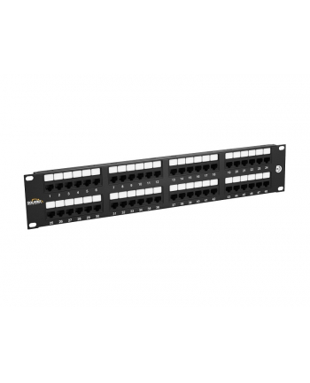 Solarix Panel krosowy 48 x RJ45 5e UTP 150 MHz czarny 2U nr 1