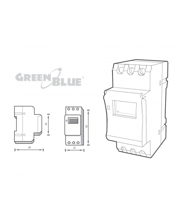 Timer na szynę DIN GB104 GreenBlue 16 programów