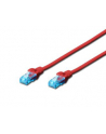 Patch cord U/UTP kat.5e PVC 3m czerwony - nr 5