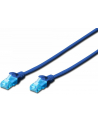 Patch cord U/UTP kat.5e PVC 5m niebieski - nr 12