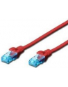 Patch cord U/UTP kat.5e PVC 5m czerwony - nr 13