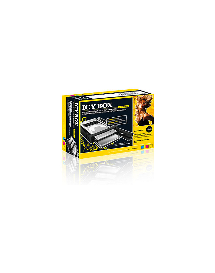 RaidSonic Icy Box kieszeń wewnętrzna na dyski 2x SATA 2,5'' i SSD 3,5'', Czarna główny