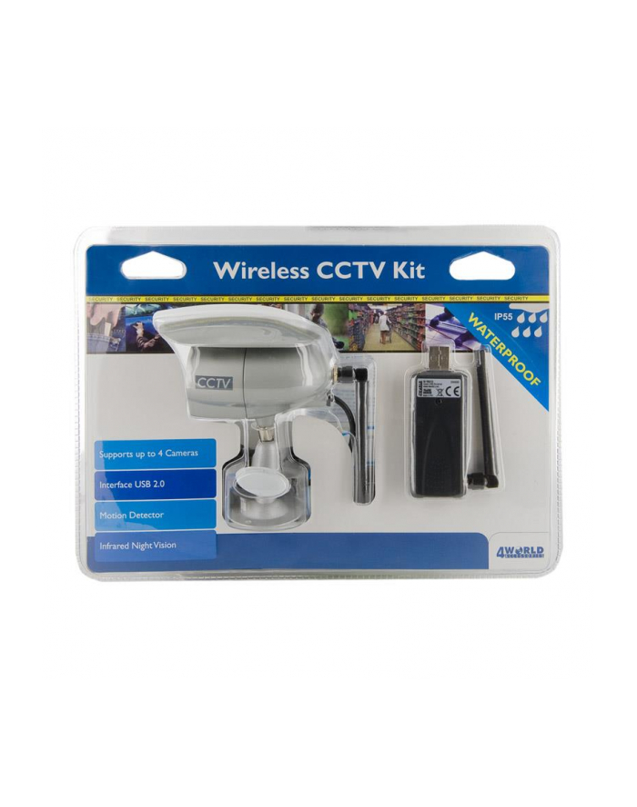 4World Bezprzewodowy zestaw do monitoringu, cyfrowa kamera + odbiornik USB |IP55 główny