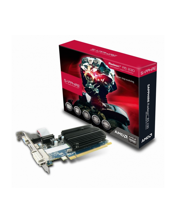 Sapphire Radeon R5 230, 1GB DDR3 (64 Bit), HDMI, DVI, VGA, BULK główny