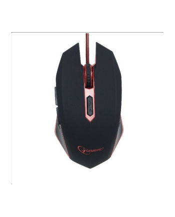Gembird gamingowa mysz optyczna USB, 2400 DPI, czerwona