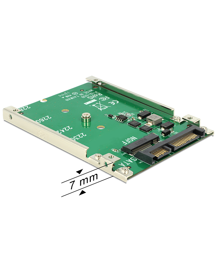 ADAPTER SATA 22PIN->M.2 NGFF NA PŁYTCE 2.5'' DELOCK główny