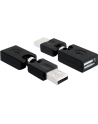ADAPTER USB AM->USB AF KĄTOWY 360/180 DELOCK - nr 11