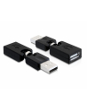 ADAPTER USB AM->USB AF KĄTOWY 360/180 DELOCK - nr 17