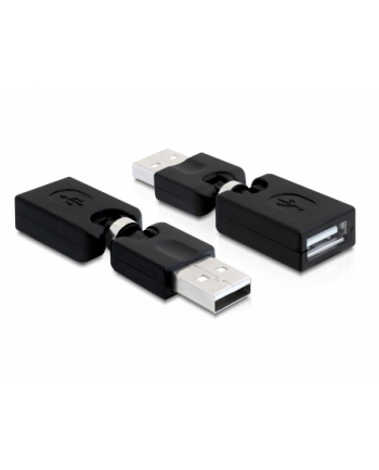 ADAPTER USB AM->USB AF KĄTOWY 360/180 DELOCK