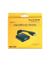 ADAPTER HDMI-A(M)->VGA (F) NA KABLU 25 CM BLACK DELOCK - nr 4