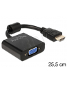ADAPTER HDMI-A(M)->VGA (F) NA KABLU 25 CM BLACK DELOCK - nr 5