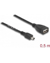 KABEL USB MINI 2.0 AM->USB AF 50CM DELOCK - nr 12
