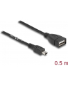 KABEL USB MINI 2.0 AM->USB AF 50CM DELOCK - nr 14