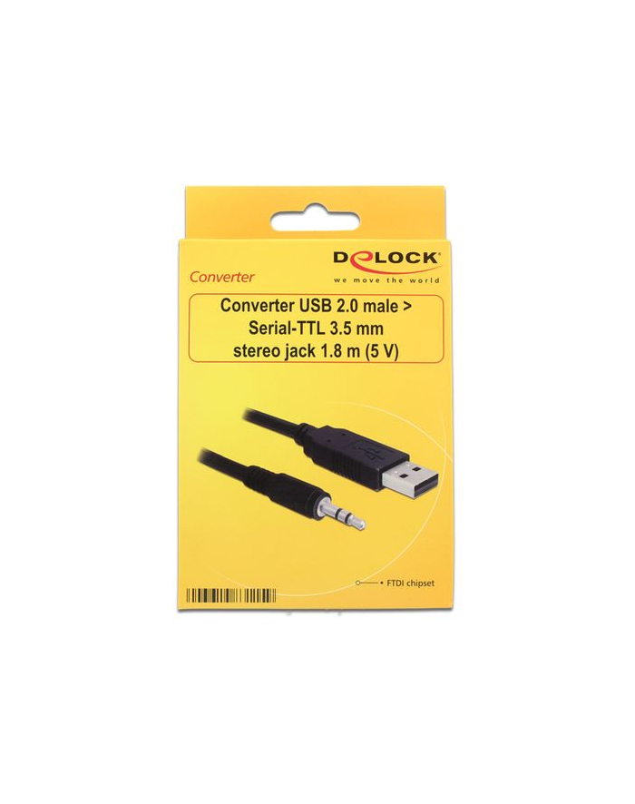 ''KABEL USB 2.0(AM)->SERIAL TTL 3,5MM JACK 5V 1,8M DELOCK'' główny