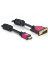 KABEL HDMI(M)->DVI-D(M)(18+1) 2M SINGLE LINK POZŁACANE STYKI DELOCK - nr 21