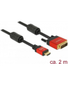KABEL HDMI(M)->DVI-D(M)(18+1) 2M SINGLE LINK POZŁACANE STYKI DELOCK - nr 24