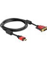 KABEL HDMI(M)->DVI-D(M)(18+1) 2M SINGLE LINK POZŁACANE STYKI DELOCK - nr 25