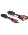 KABEL HDMI(M)->DVI-D(M)(18+1) 2M SINGLE LINK POZŁACANE STYKI DELOCK - nr 26
