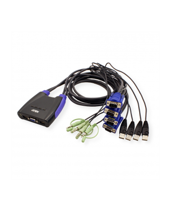 PETITE 4 PORT USB KVM SWITCH W/2.5M W/1.
