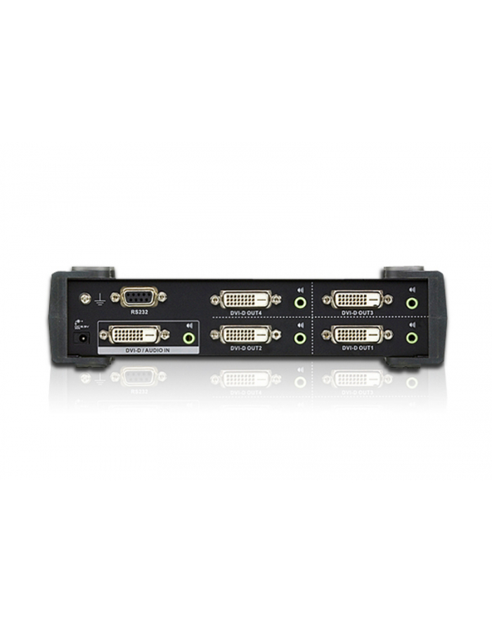 4 PORT DVI Dual Link Splitter W/Audio W/ EU ADP główny