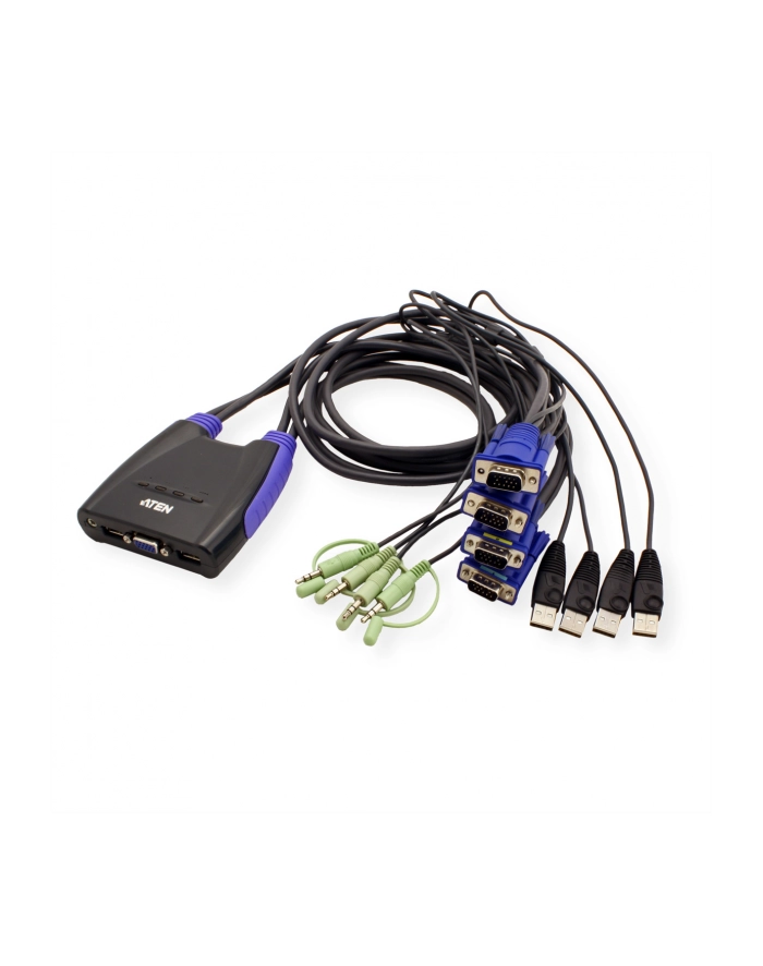 PETITE 4 PORT USB KVM SWITCH W/2.5M W/1. główny