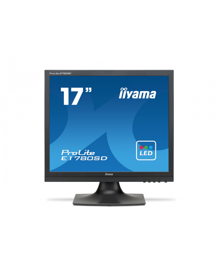 iiyama LCD LED 17'' Prolite E1780SD-B1 5ms, DVI, głośniki, czarny główny