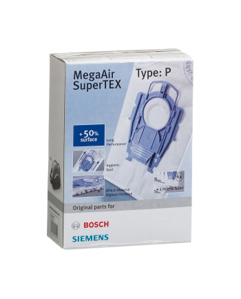 Siemens VZ41AFP Dust bags for vacuum cleaner, megaAir SuperTEX qty 4 pcs. +1  micro filter
