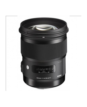 Sigma 50mm F1.4 DG HSM for Nikon, 13 Elements in 8 Groups, 46.8 degrees angle of view, 9 Blades, filter Size: 77mm, focusing distance 40cm, Compatible with Sigma USB Dock [Art]