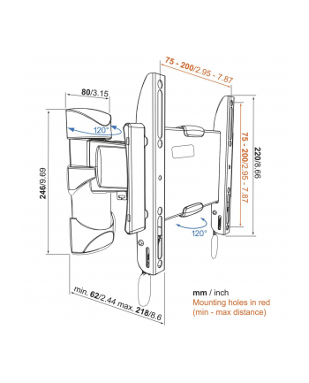 Vogels Vogel BASE 25 S TURN 19-37'' VESA 200*200 20kg