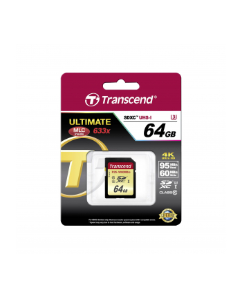 Transcend karta pamięci SDXC 64GB Class10 UHS-I U3 (read/write: 95/60MB/s)