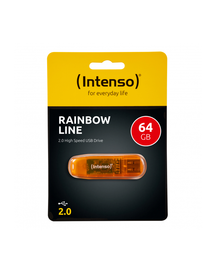 Intenso pamięć USB RAINBOW LINE ORANGE 64GB główny