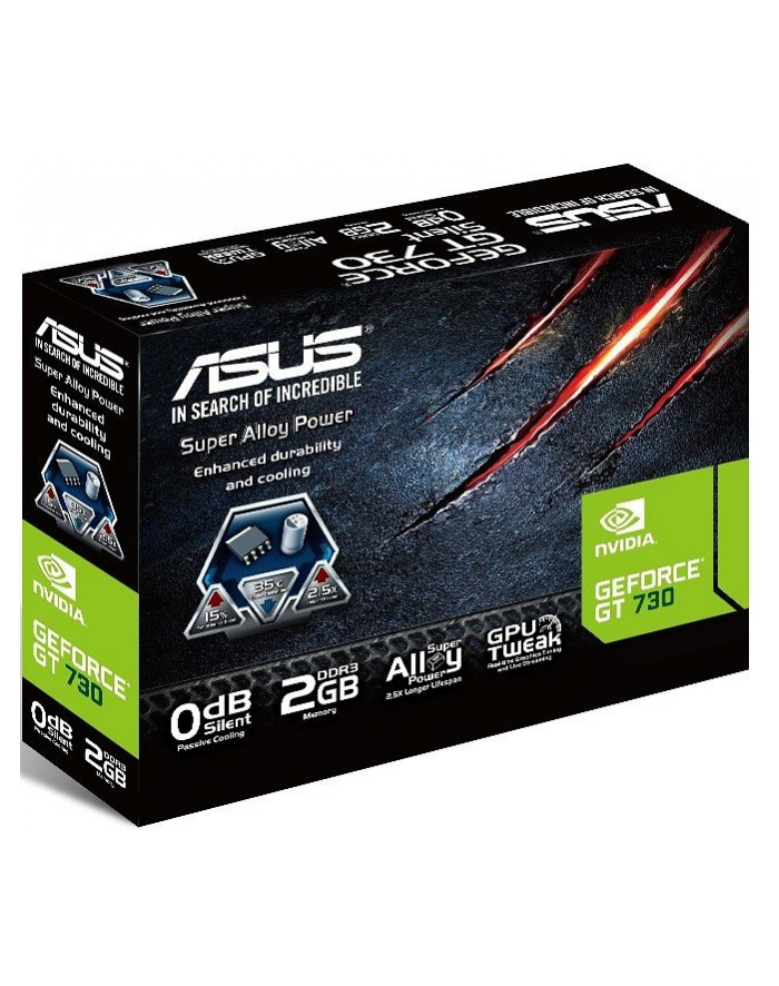 ASUS GeForce GT 730, 2GB GDDR3 (Bit), HDMI, DVI, VGA główny