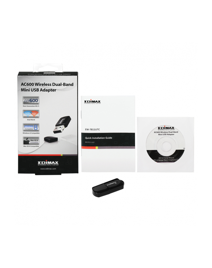 Edimax Technology Edimax AC600 Dual Band 802.11ac USB tiny adapter, 2,4+5GHz, HW WPS główny