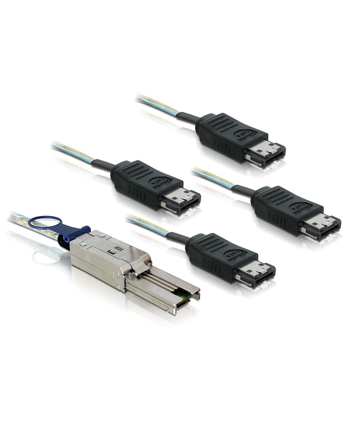 Delock kabel SAS mini 26pin -> 4x eSATA (SFF 8088 - 4x eSATA) 1m główny