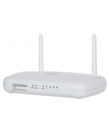 Manhattan Router WiFi N300 802.11b/g/n 300 Mb/s 1xWAN 4xLAN 10/100 QoS 2.4GHz