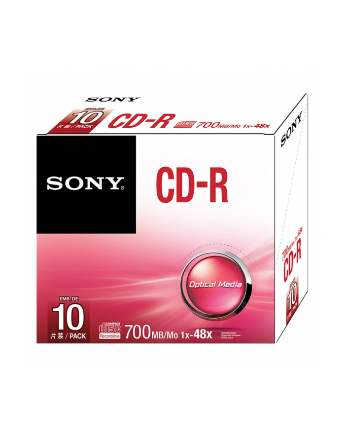 CD-R SONY 700MB 48X SLIM 10SZT główny